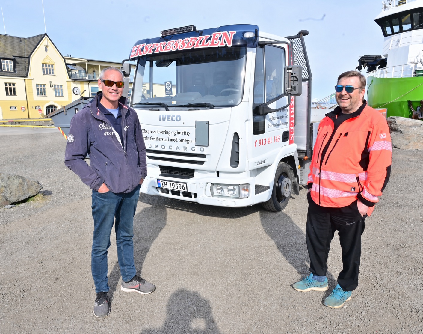 Ekspressbilen på oppdrag i Harstad